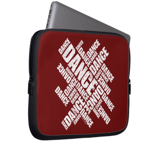 Typografischer Tanz (erschüttert) Laptopschutzhülle (Vorne Rechts)