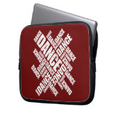 Typografischer Tanz (erschüttert) Laptopschutzhülle (Vorderseite Links)