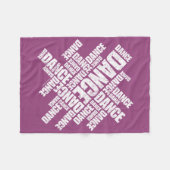 Typografischer Tanz Fleecedecke (Vorderseite (Horizontal))