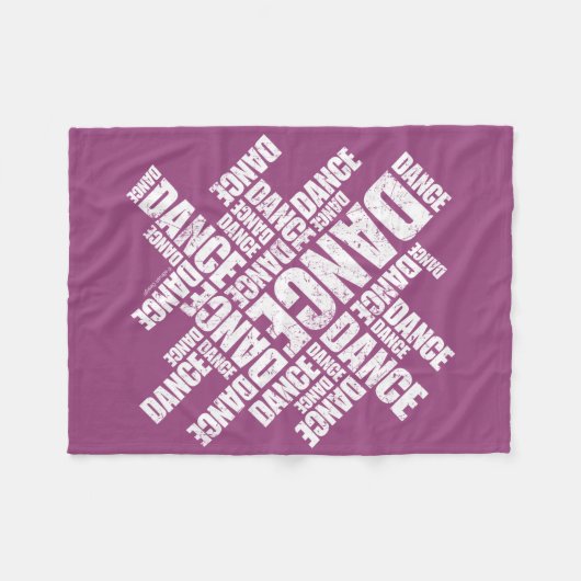 Typografischer Tanz Fleecedecke (Vorderseite (Horizontal))