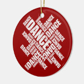 Typografischer Tanz (gestört) Keramikornament (Links)