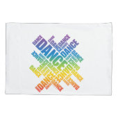 Typografischer Tanz Kissenbezug (Rückseite)