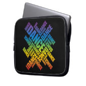 Typografischer Tanz (Spektrum) Laptopschutzhülle (Vorderseite Links)