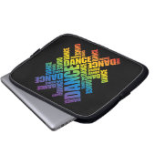 Typografischer Tanz (Spektrum) Laptopschutzhülle (Vorne Knopf)
