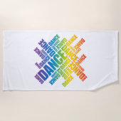 Typografischer Tanz (Spektrum) Strandtuch (Vorderseite)