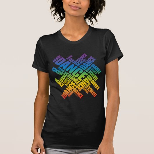 Typografischer Tanz (Spektrum) T-Shirt (Vorderseite)