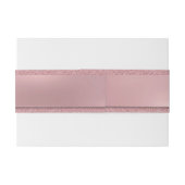 Typografischer Text Moderne klassische Rose Gold Einladungsbanderole (Rückseitenbeispiel)