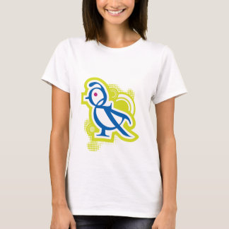 Typografischer Vogel T-Shirt