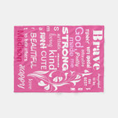 Typografisches ART Design, Personalisieren für ein Fleecedecke (Vorderseite (Horizontal))