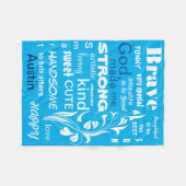 Typografisches ART Design, Personalisieren für ein Fleecedecke (Vorderseite (Horizontal))