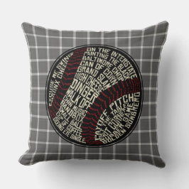 Typografisches Baseball-Softball-Kissen Kissen
