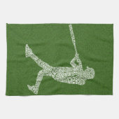 Typografisches Baseball Softball Player Teetuch Handtuch (Horizontal)