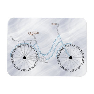 Typografisches Bikemagnet Magnet
