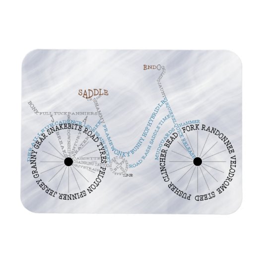 Typografisches Bikemagnet Magnet (Horizontal)