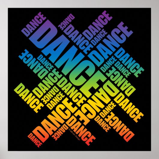 Typografisches Dance-Poster (Spectrum) Poster (Vorne)