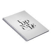 Typografisches Design aus Schwarz und Weiß "I Don' Notizblock (Rechte Seite)