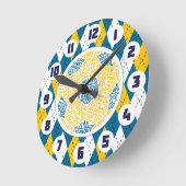 Typografisches Design-Uhrwerk für Fußball Runde Wanduhr (Winkel)