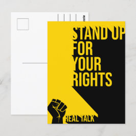 Typografisches Eintreten für Ihre Rechte Postkarte