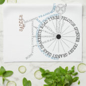 Typografisches Fahrrad Fahrrad Fahrradfahren Teetu Geschirrtuch (Gefaltet)