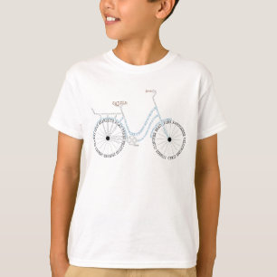 Typografisches Fahrrad-Fahrrad-radfahrender T-Shirt