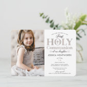 Typografisches Foto Einladung (Stehend Vorderseite)