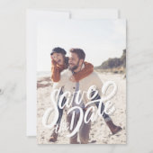 Typografisches Foto Elegant Wedding Save The Date (Vorderseite)