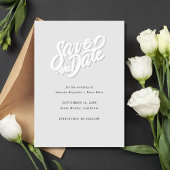 Typografisches Foto Elegant Wedding Save The Date