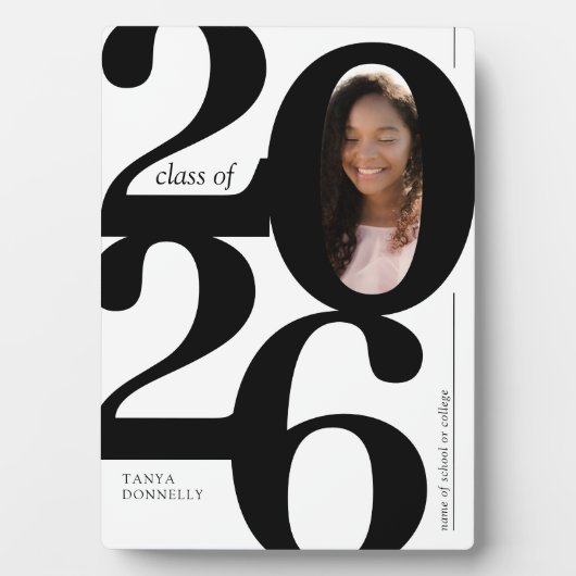 Typografisches Foto Graduate 2025 Fotoplatte (Vorderseite)