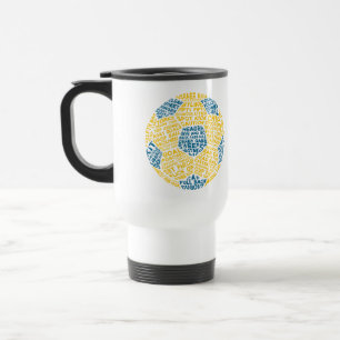 Typografisches Fußballdesign Reisebecher