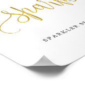 Typografisches Gold lassend Liebe Funkeln Hochzeit Poster (Ecke)