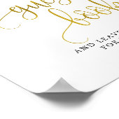 Typografisches goldenes Gästebuch (Ecke)