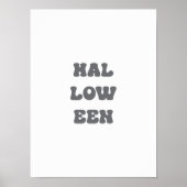 Typografisches Halloween-Plakat Poster (Vorne)