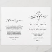 Typografisches Hochzeitsprogramm (Vorderseite)