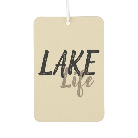 Typografisches nautisches LAKE LIFE | Autolufterfrischer (Vorderseite)