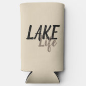Typografisches nautisches LAKE LIFE | Selters Dosenkühler (Vorderseite)
