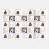 Typografisches Quadrat Fotos neutrale Farben Geschenkpapier Set (Vorderseite 3)