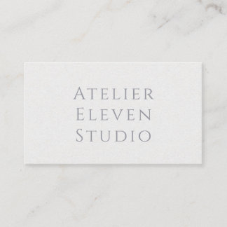 Typografisches Reispapier | Weiß Visitenkarte