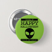 Typografisches Retro Halloween Button (Vorne & Hinten)