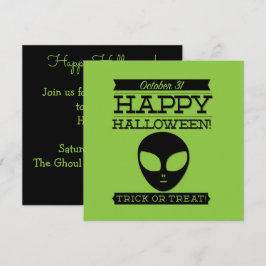 Typografisches Retro Halloween Einladung