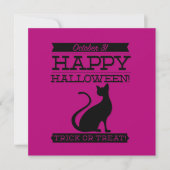 Typografisches Retro Halloween Einladung (Vorderseite)