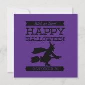 Typografisches Retro Halloween Einladung (Vorderseite)