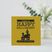 Typografisches Retro Halloween Einladung (Stehend Vorderseite)