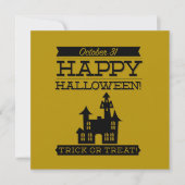 Typografisches Retro Halloween Einladung (Vorderseite)