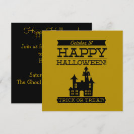Typografisches Retro Halloween Einladung