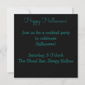 Typografisches Retro Halloween Einladung (Rückseite)