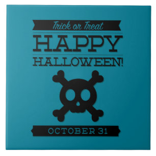 Typografisches Retro Halloween Fliese