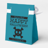 Typografisches Retro Halloween Geschenkschachtel (Rückseite)