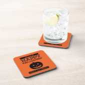 Typografisches Retro Halloween Getränkeuntersetzer (Rechte Seite)