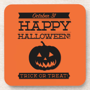 Typografisches Retro Halloween Getränkeuntersetzer
