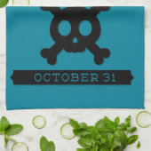 Typografisches Retro Halloween Handtuch (Gefaltet)